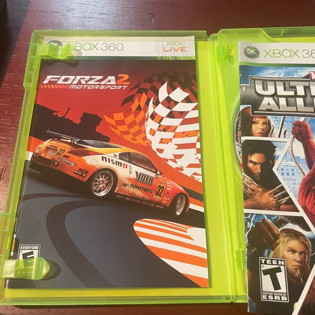 Marvel Ultimate Alliance & Forza 2 Xbox 360 Complete Tested CIB 2 Disc Pack