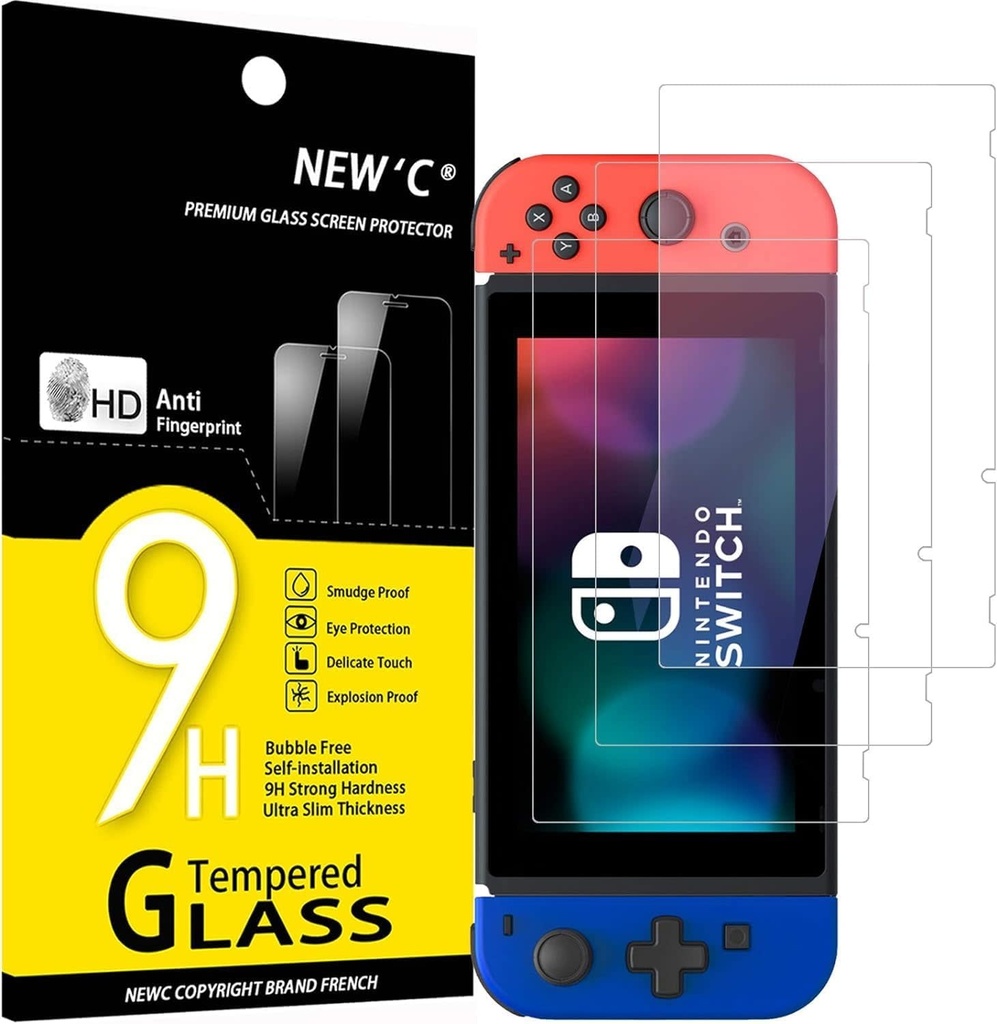 [210000038085] NEW'C 3 PACK DESIGNED FOR NINTENDO SWITCH SCREEN PROTECTOR