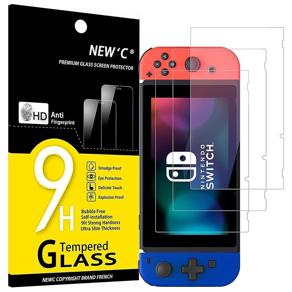[210000038085] NEW'C 3 PACK DESIGNED FOR NINTENDO SWITCH SCREEN PROTECTOR