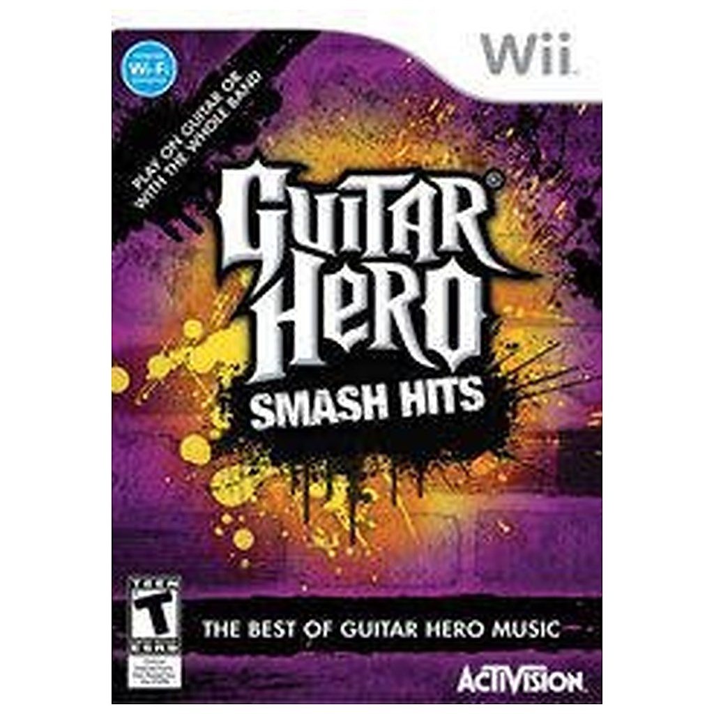 WIIUSED-GUITAR HERO SMASH HITS