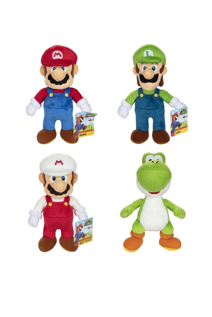 MARIO/LUIGI/YOSHI ASSORTED 6 INCH PLUSHES DISPLAY