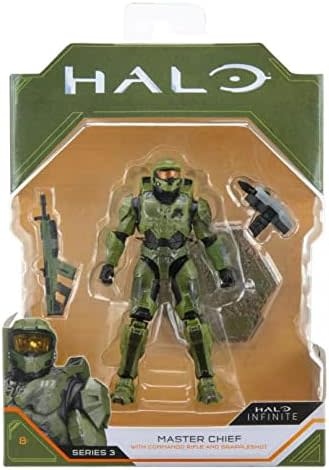FIGURE-HALO INFINITE WORLD OF HALO 4" (MASTER CHIEF (W/ COMMANDER RIFLE + GRAPPLESHOT))