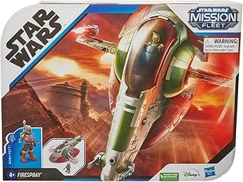 FIGURE-STAR WARS MISSION FLEET BOBA FETT & SHIP