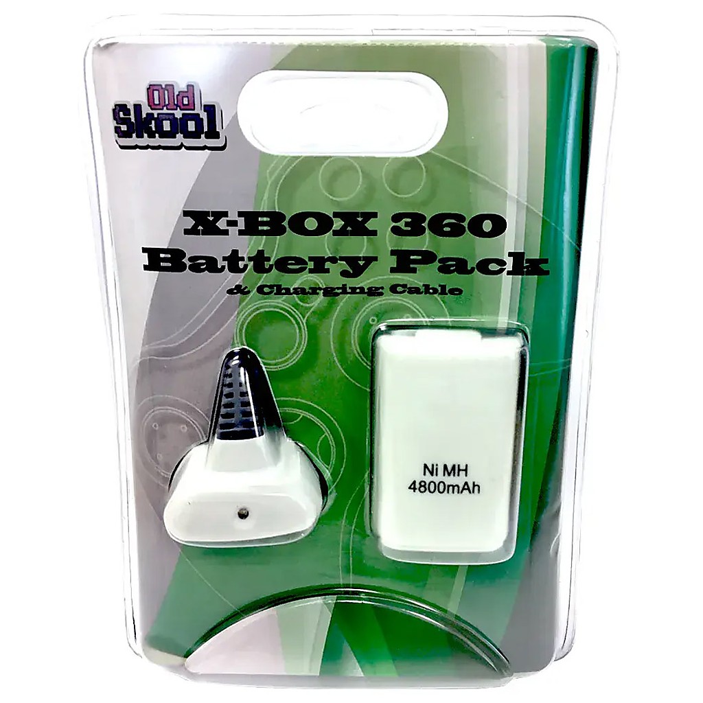 OLD SKOOL XBOX 360 STAY N PLAY CHARGE KIT (WHITE)