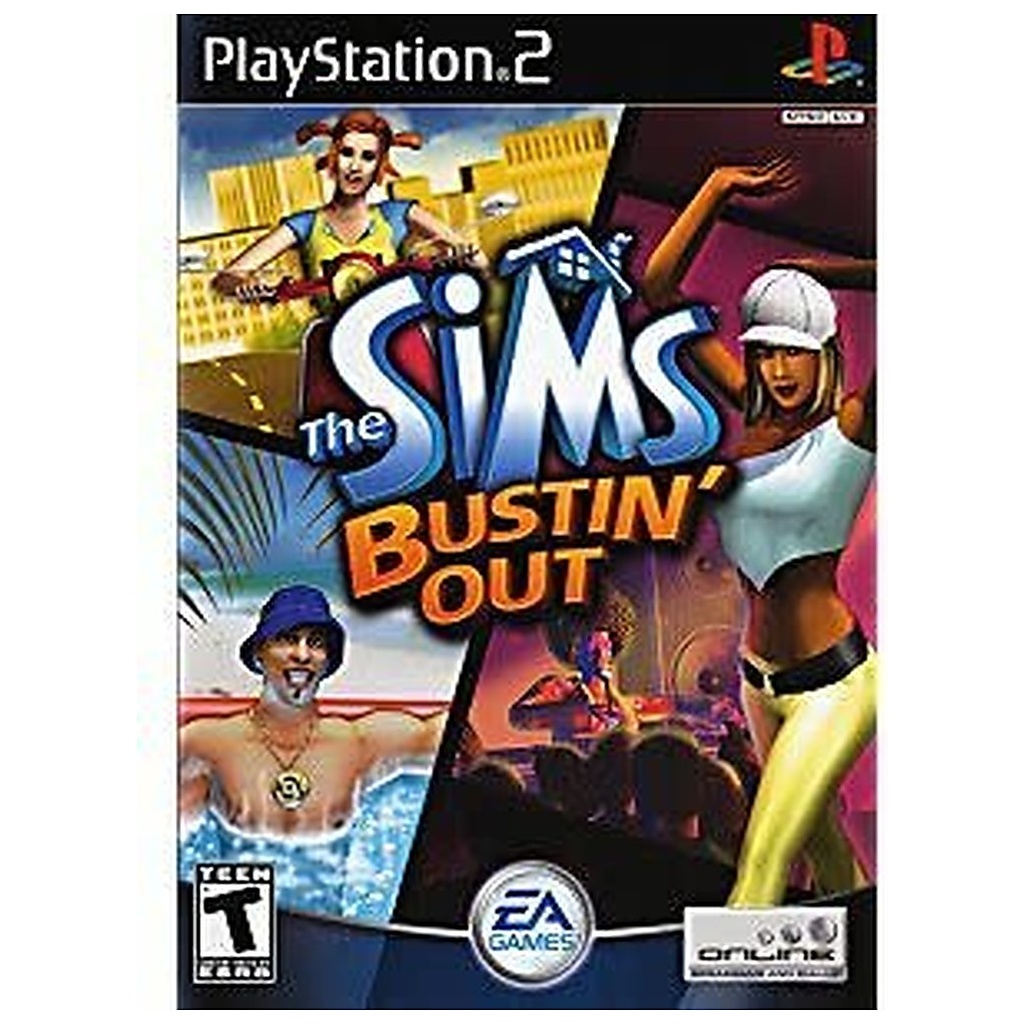 PS2U-THE SIMS BUSTIN' OUT