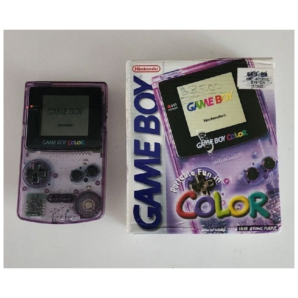 SYSTEM-USED GAME BOY COLOR ATOMIC PURPLE  + SUPER MARIO LAND (NO BOX)