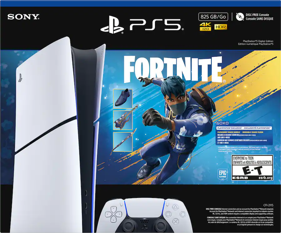 SYSTEM-PLAYSTATION 5 SLIM DIGITAL EDITION – Fortnite Flowering Chaos Bundle