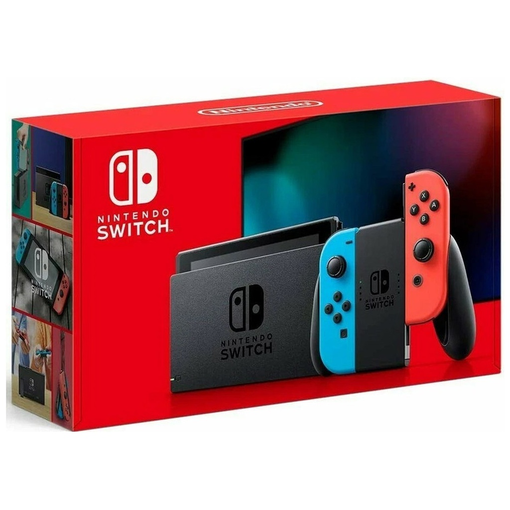 SYSTEM-Used Nintendo Switch with Neon Blue/Red Joy-Con Controller