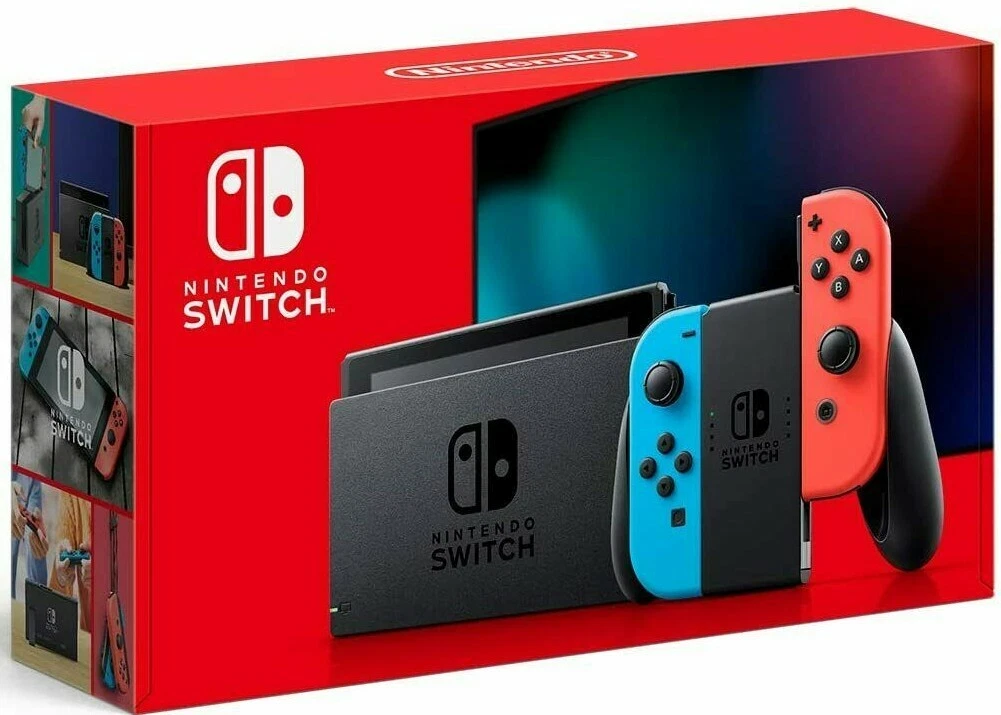 SYSTEM-Used Nintendo Switch with Neon Blue/Red Joy-Con Controller