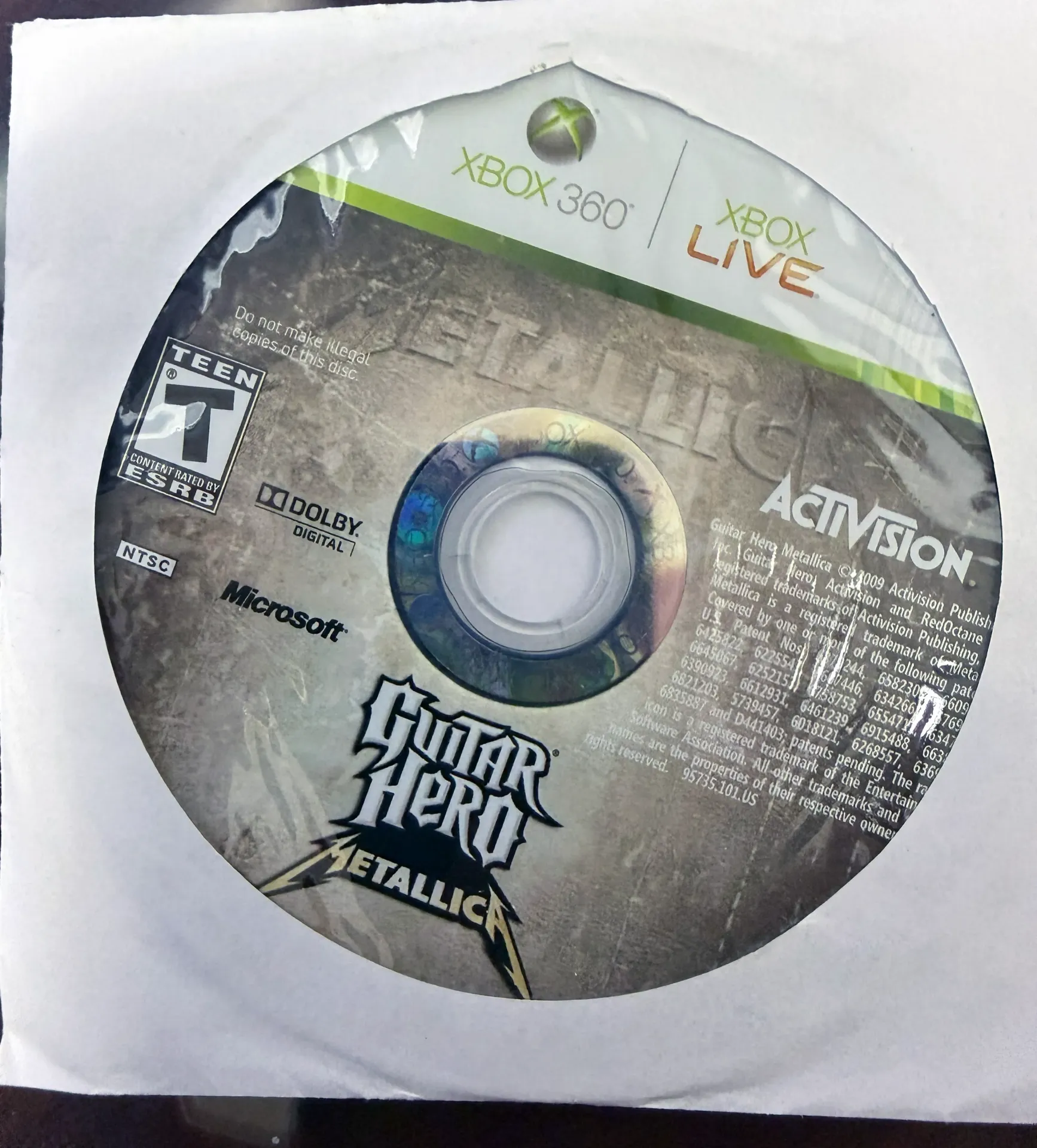 X3U-Guitar Hero: Metallica (DISC ONLY)