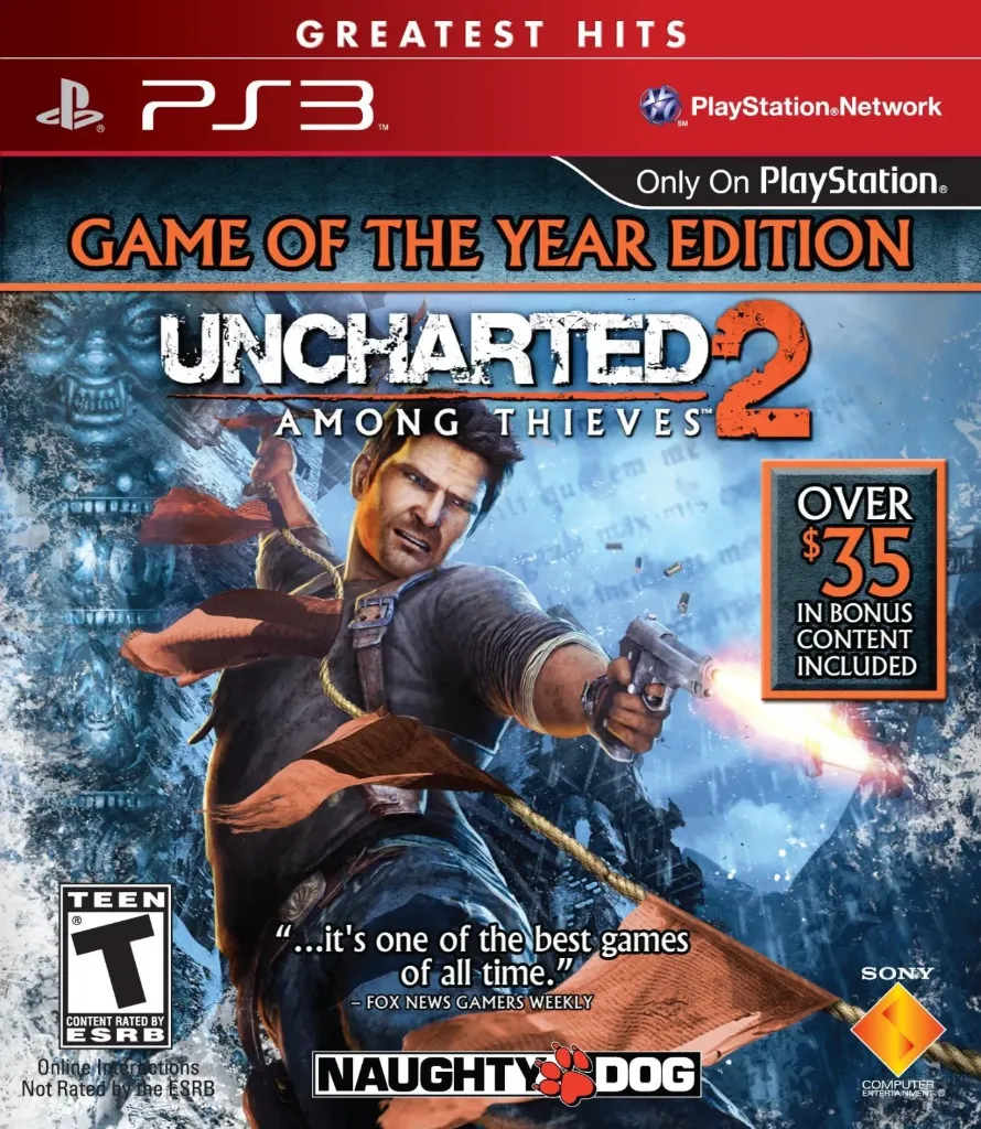 PS3U-UNCHARTED 2: AMONG THIEVES GAME OF THE YEAR EDITION (GREATEST HITS) (DISC ONLY)