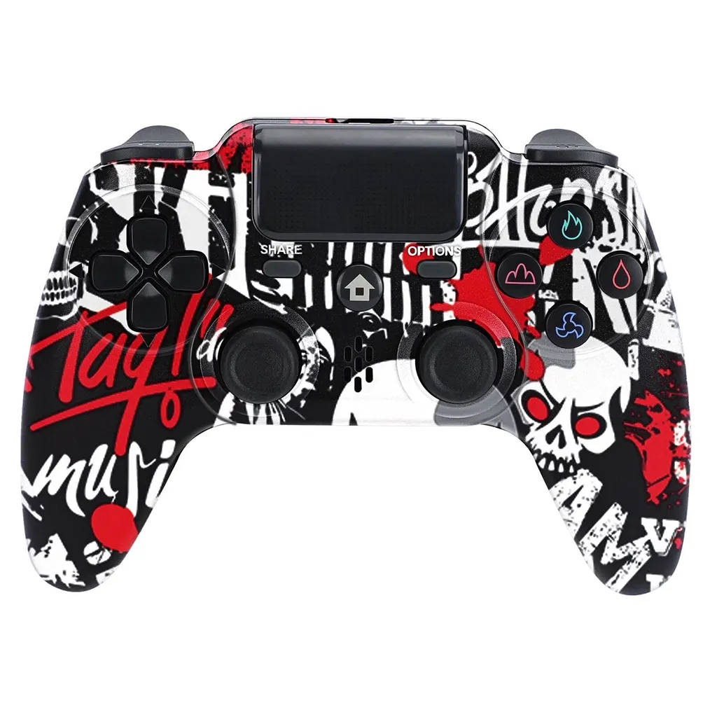 PS4-Wireless Controller Red Skull