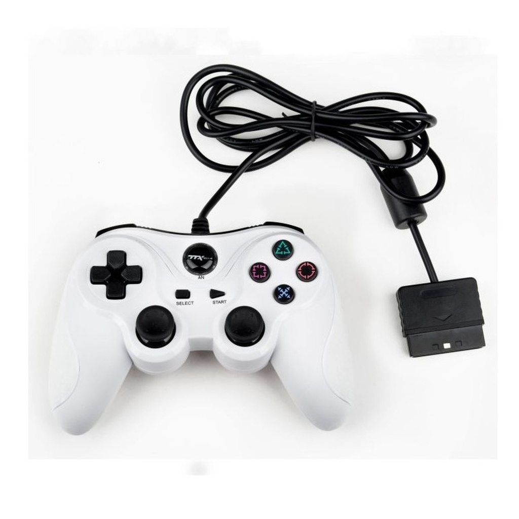 DualShock Wired Controller for Playstation and PS2 - White
