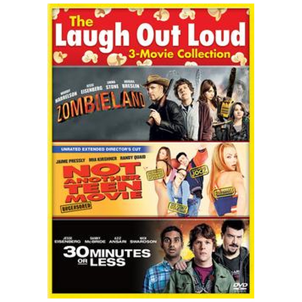 Laugh Out Loud 3-Movie Collection: Zombieland / Not Another Teen Movie / 30 Minutes or Less DVD