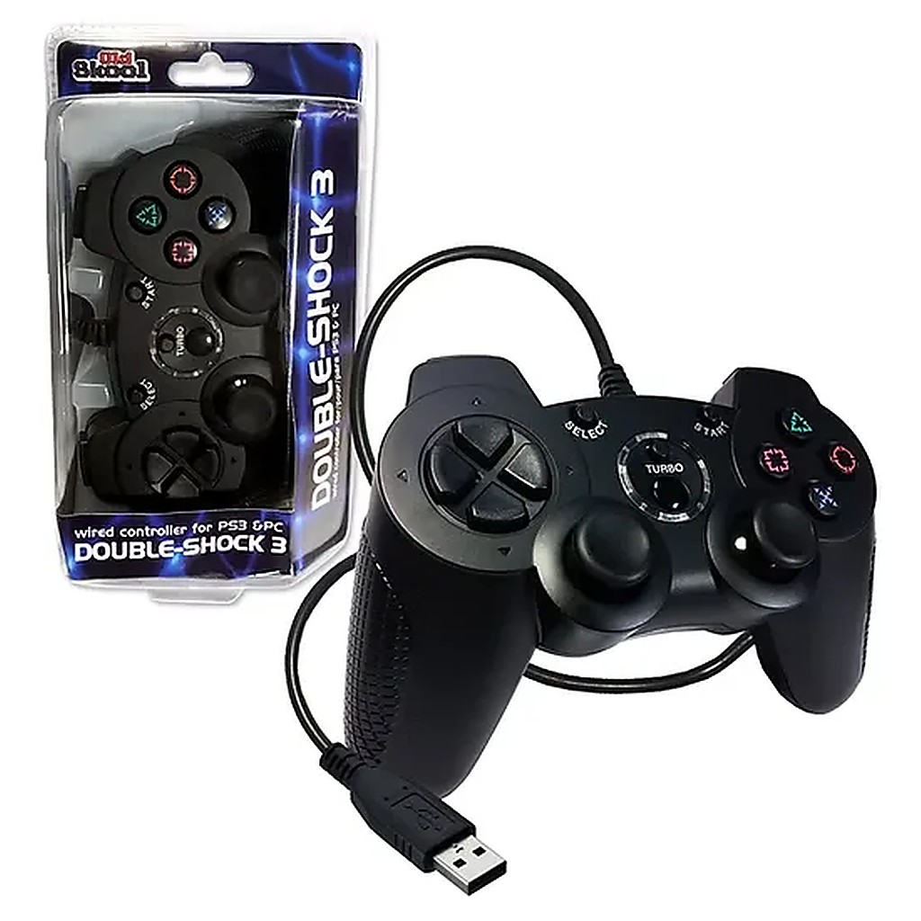 OLD SKOOL-PS3 DOUBLE-SHOCK 3 WIRED CONTROLLER