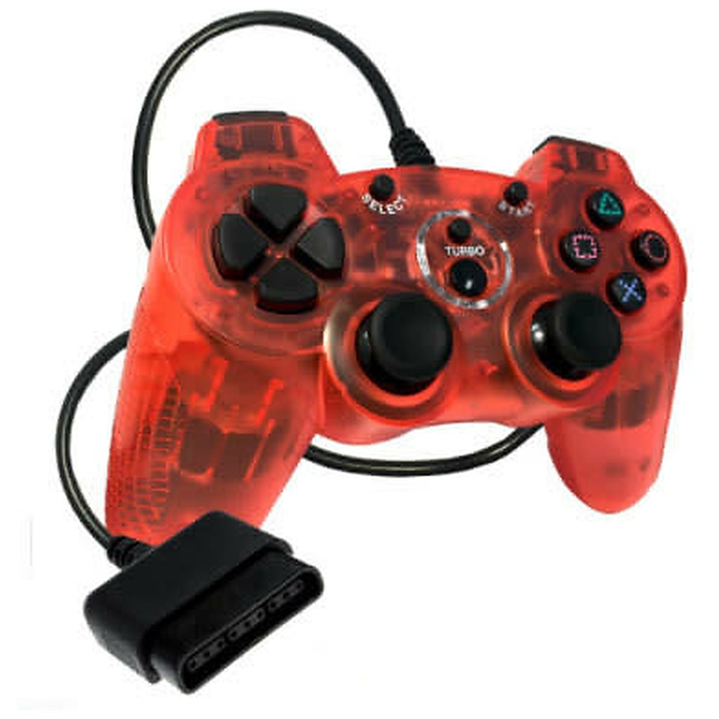 OLD SKOOL DOUBLE SHOCK PS2 CONTROLLER (RED)