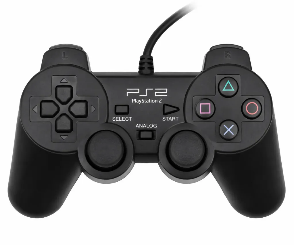 PS2 CONTROLLER BLACK WIRED (Third Party)