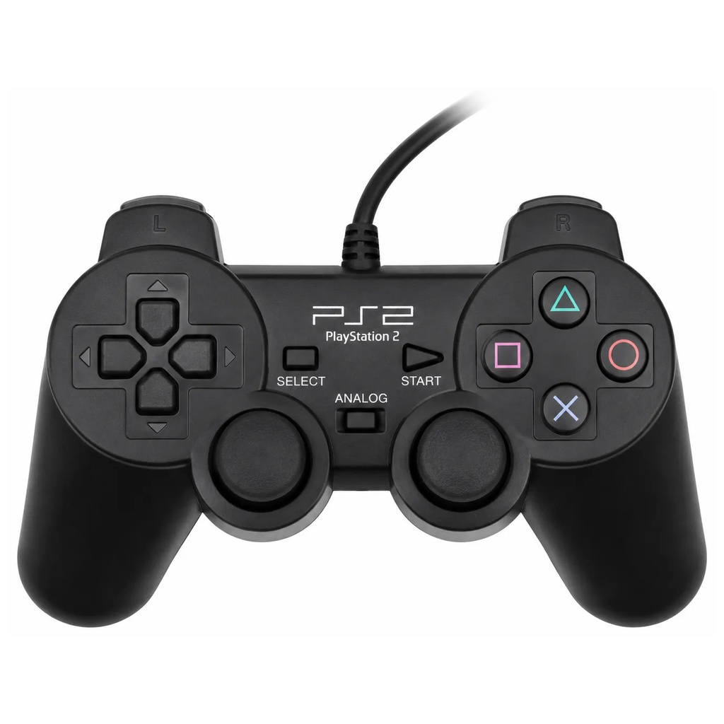 PS2 CONTROLLER BLACK WIRED (Third Party)