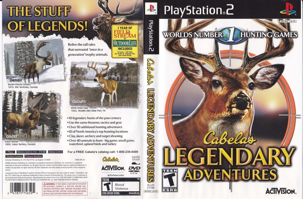 PS2U-CABELA'S LEGENDARY ADVENTURE