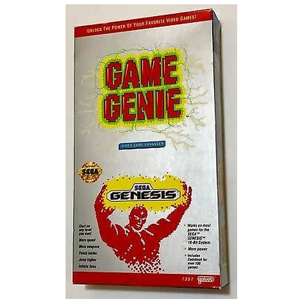 [210000024410] COMPLETE GAME GENIE VIDEO GAME ENHANCER (SEGA GENESIS) CART BOX MANUAL