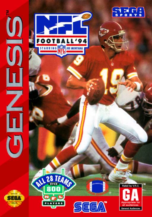 SGU-NFL FOOTBALL 94 STARING JOE MONTANA (CARTRIDGE)