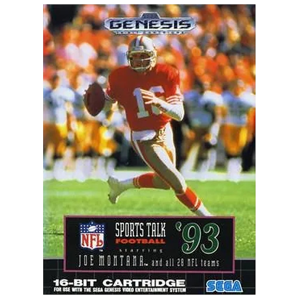 SGU-SPORTS TALK FOOTBALL '93 STARRING JOE MONTANA (CARTRIDGE ONLY)