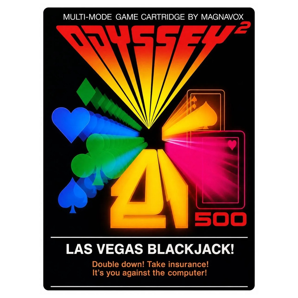 OD2U-LAS VEGAS BLACKJACK (BOXED) Magnavox Odyssey 2