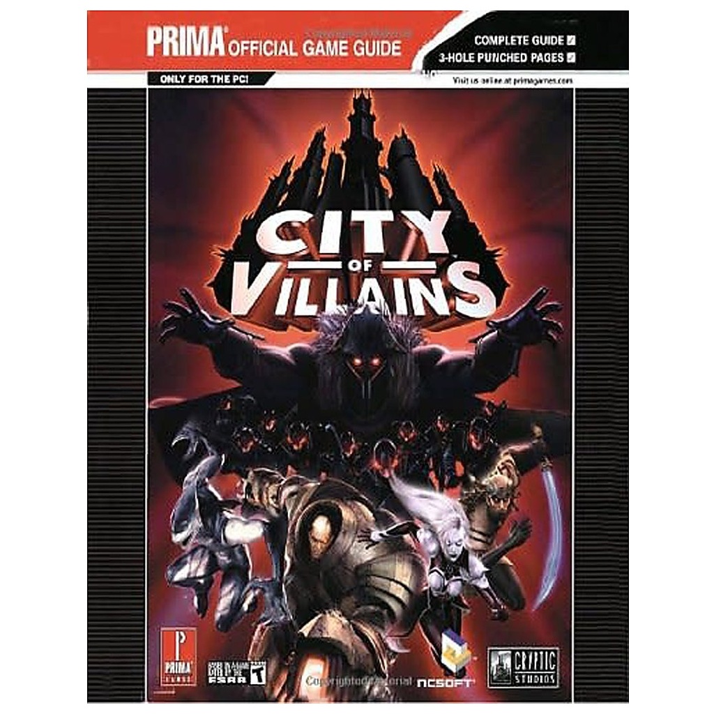 PC-CITY OF VILLAINS PRIMA OFFICIAL GAME GUIDE BINDER (BRAND NEW SEALED)
