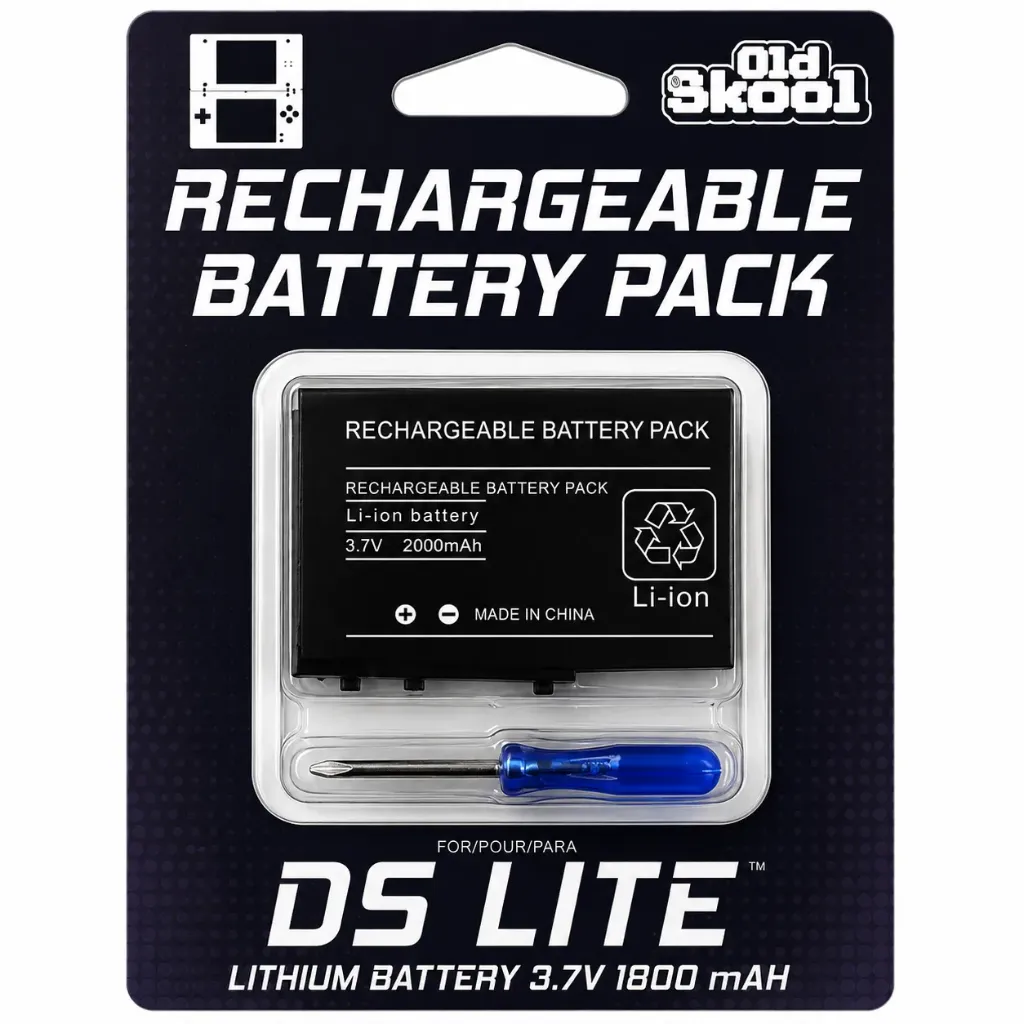 OLD SKOOL NINTENDO DS LITE BATTERY PACK REPLACEMENT RECHARGABLE