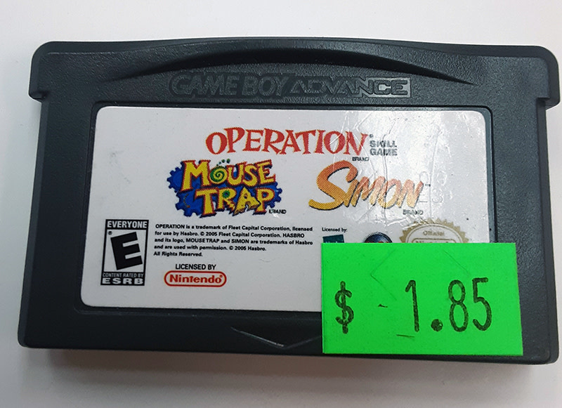 GBAU-OPERATION / MOUSE TRAP / SIMON SAYS (CARTRIDGE)