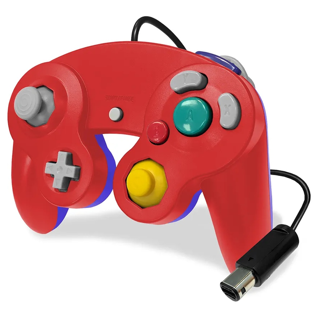 OLD SKOOL GAMECUBE CONTROLLER (RED/BLUE)
