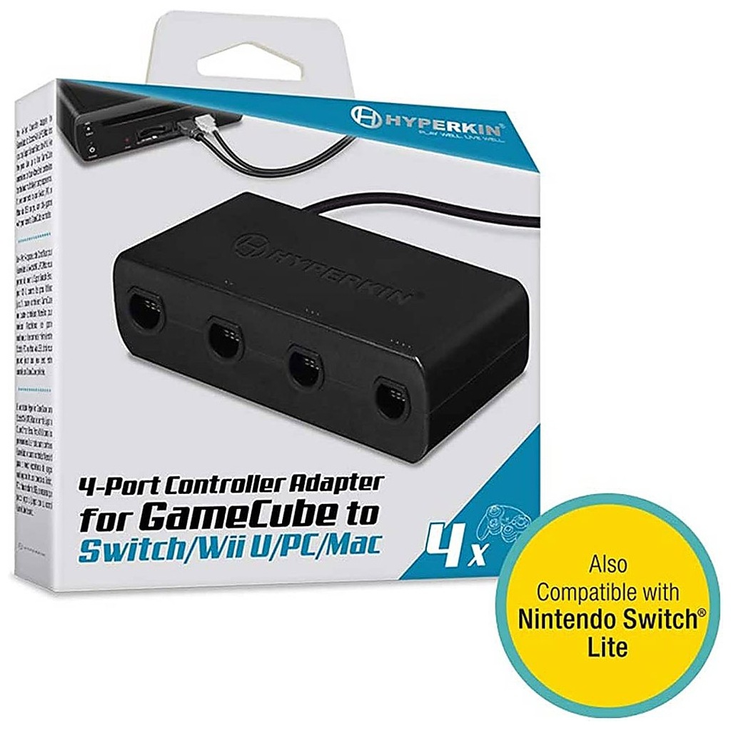 4 PORT CONTROLLER ADAPTER FOR GAMECUBE NINTENDO SWITCH / WII U